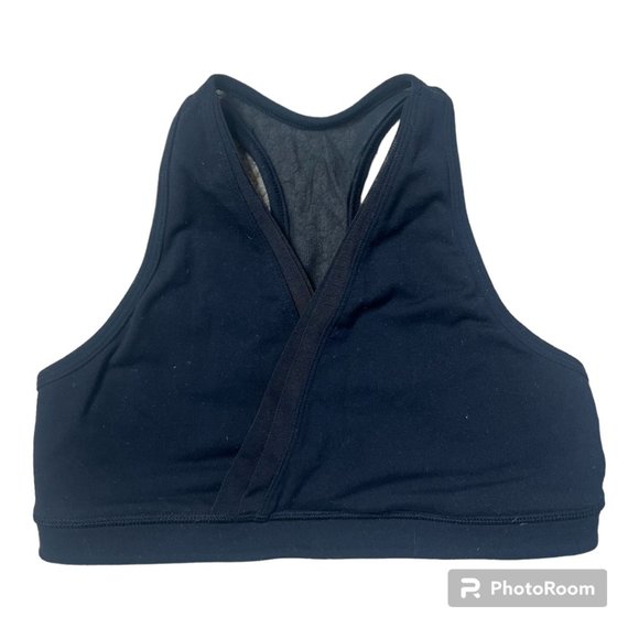 EUC Lululemon black cross front sports bra, with mesh detail Size 6 - Picture 5 of 5